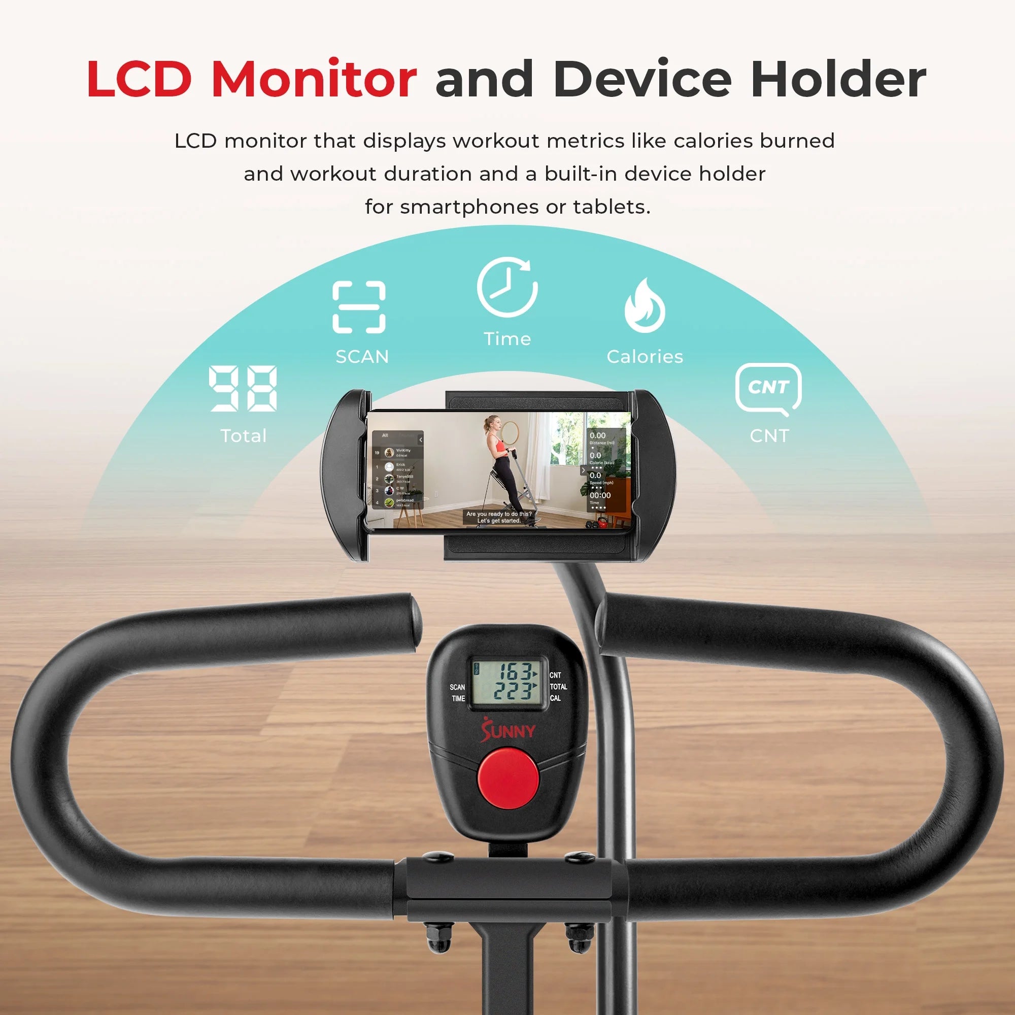 Smart Upright Row-N-Ride Exerciser with Adjustable Resistance U2763