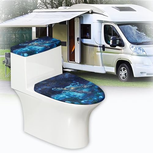 Christmas Toilet Lid and Tank Cover Set for Bathroom Decor K51670