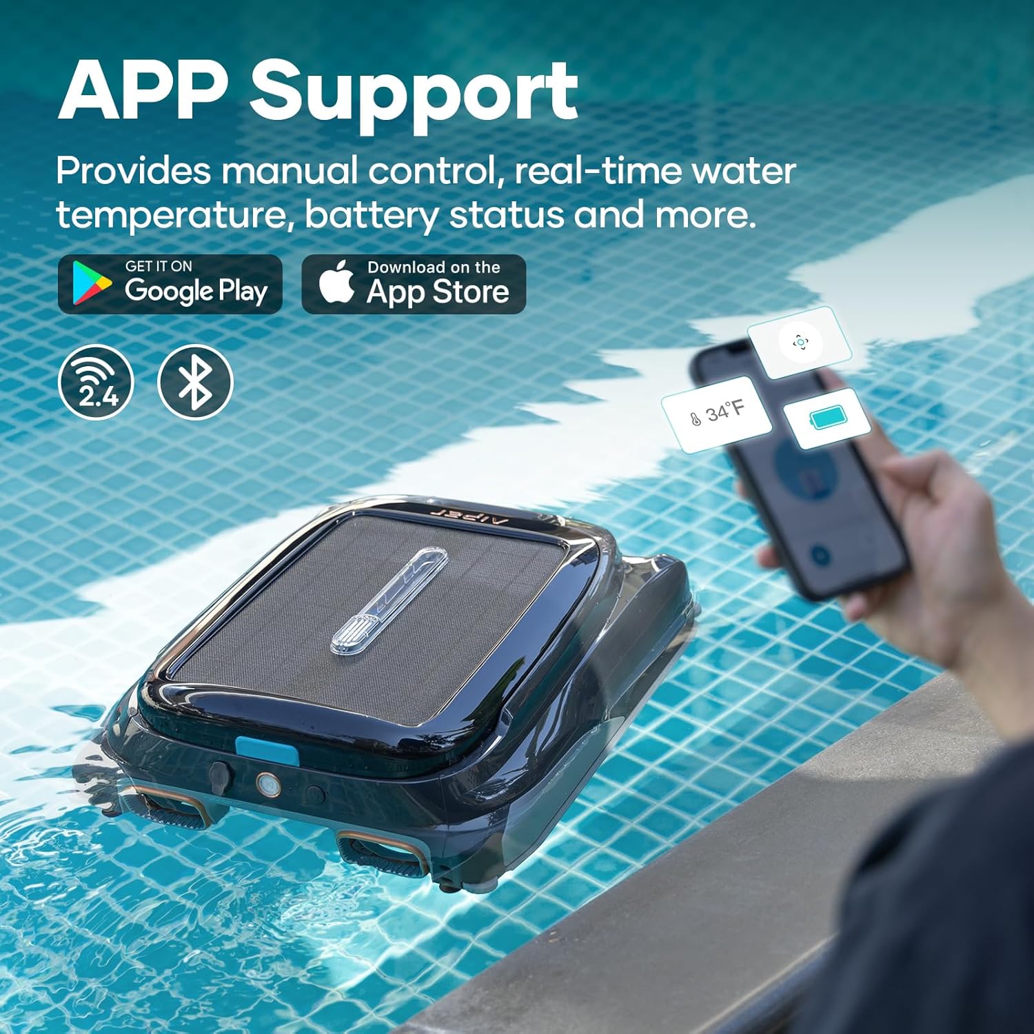 Robotic Pool Cleaner with Pool Skimmer H766