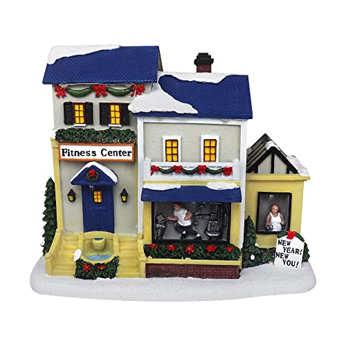 Lighted Musical Snow Village with Animated Kids Sledding A3584