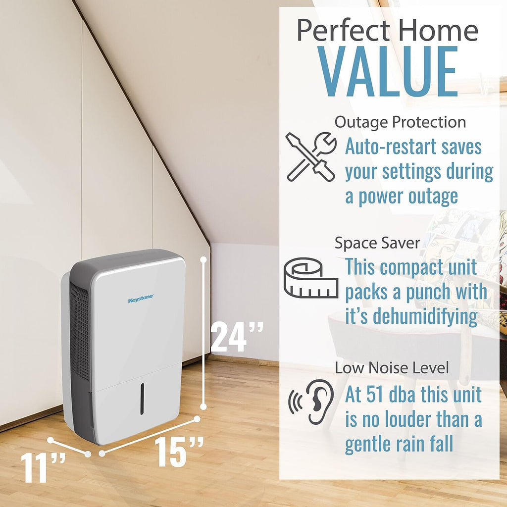 Portable Dehumidifier for Basement and Large Rooms up to 4,500 Sq.Ft. Q6475