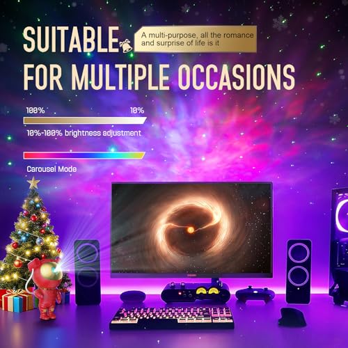 Astronaut Star Projector Night Light with Remote and Timer E396