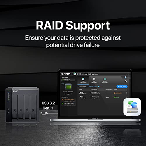 4 Bay USB Type-C Direct Attached Storage with Hardware RAID B81731