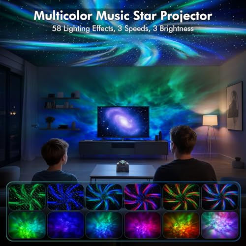 Galaxy Projector with Bluetooth Speaker and White Noise for Bedroom P99664
