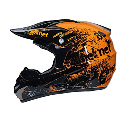 Off-Road Motocross Helmet DOT Certified, Orange, Large V830