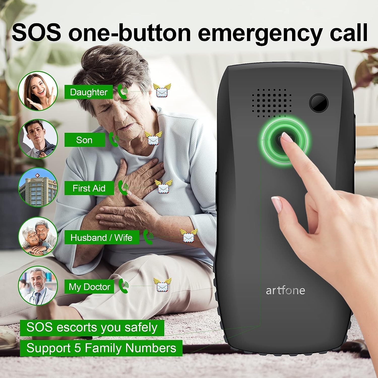Big Button 4G Senior Mobile Phone with SOS and Loud Volume F5218