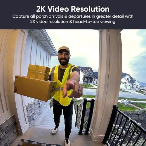 Video Doorbell v2, 2K Video, Two-Way Audio, Weatherproof S925