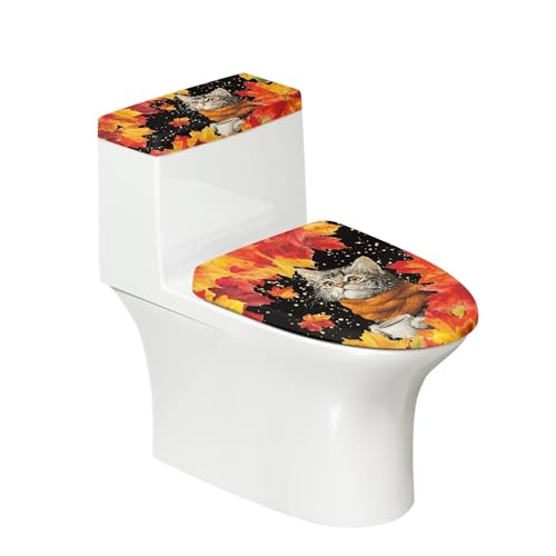 Christmas Toilet Lid and Tank Cover Set for Bathroom Decor K51670