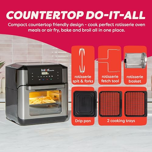 10QT Air Fryer, 7-in-1 Functions with EvenCrisp Technology, Stainless Steel Z44367