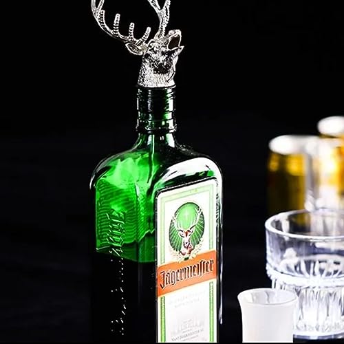 Deer Head Liquor Bottle Pourer with Silicone Stopper P101785