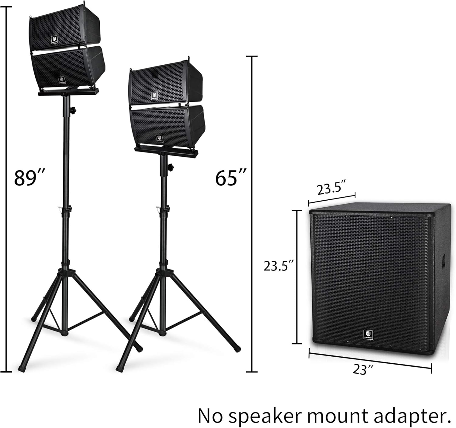18 inch Powered PA Speaker System with Active Subwoofer and Bluetooth Q2712