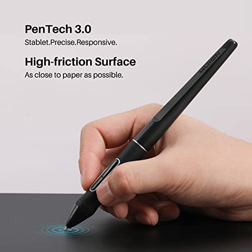 Bluetooth Wireless Drawing Tablet with Dual Dials and Battery-Free Stylus S627