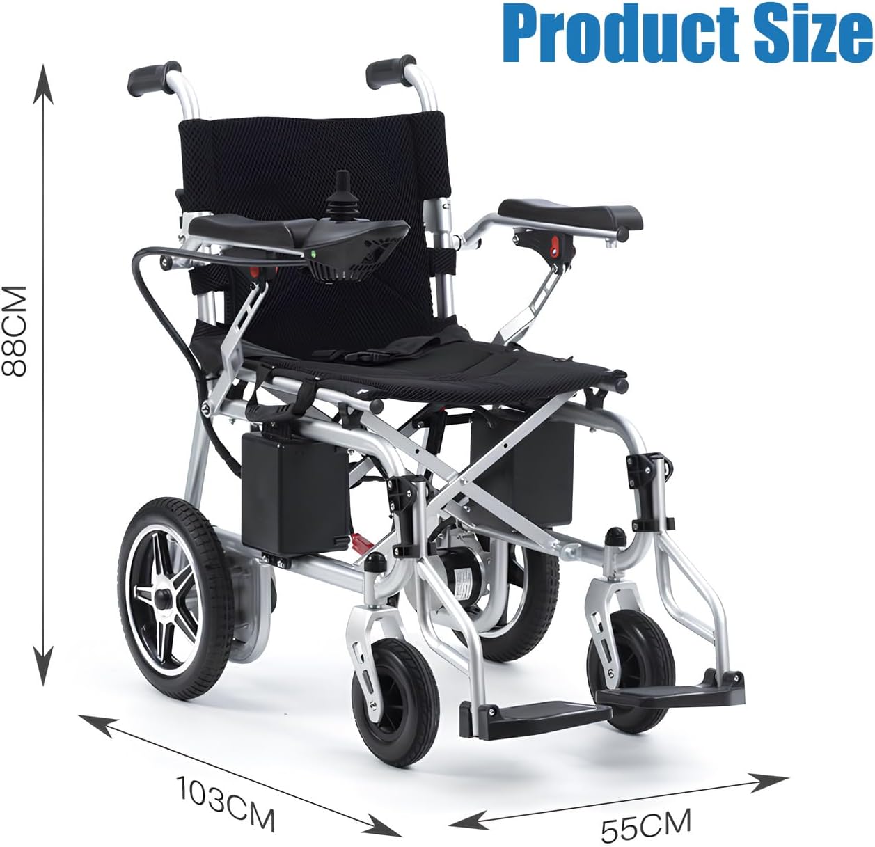 Portable Electric Wheelchair for Adults, Lightweight Foldable M968322