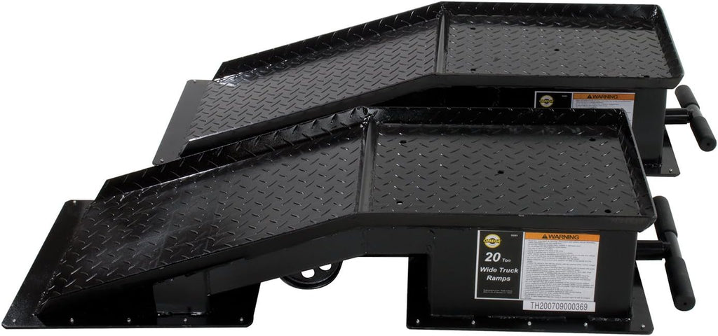 Omega 93201 Black Wide Truck Ramp - 20 Ton Capacity