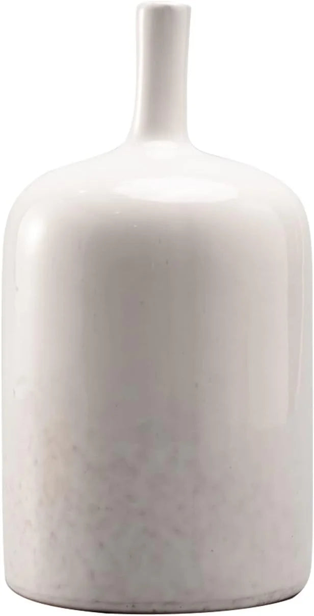 White Ceramic Vase 9.5 Inch Long Neck E2577