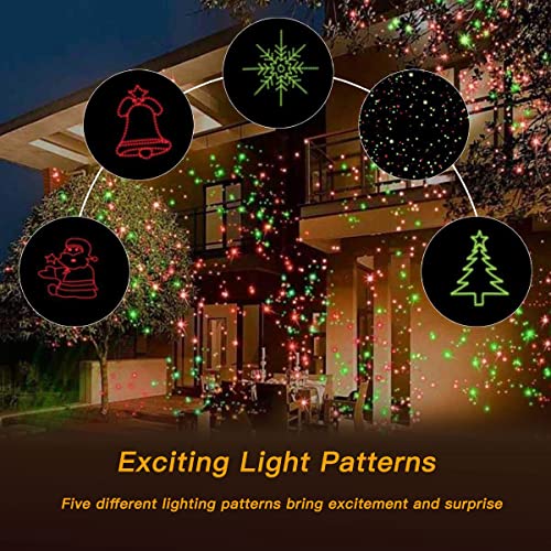 Christmas Laser Lights Red and Green Star Show for Indoor Outdoor Decor N5581