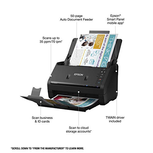 Wireless Color Duplex Desktop Document Scanner with Auto Document Feeder A1004