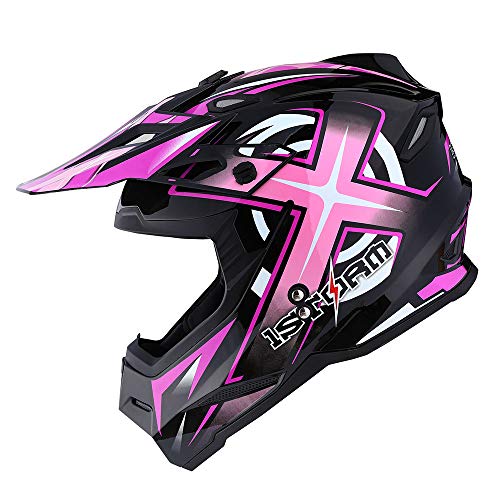 Adult Motocross Helmet Full Face Racing Style Matt Black D9788