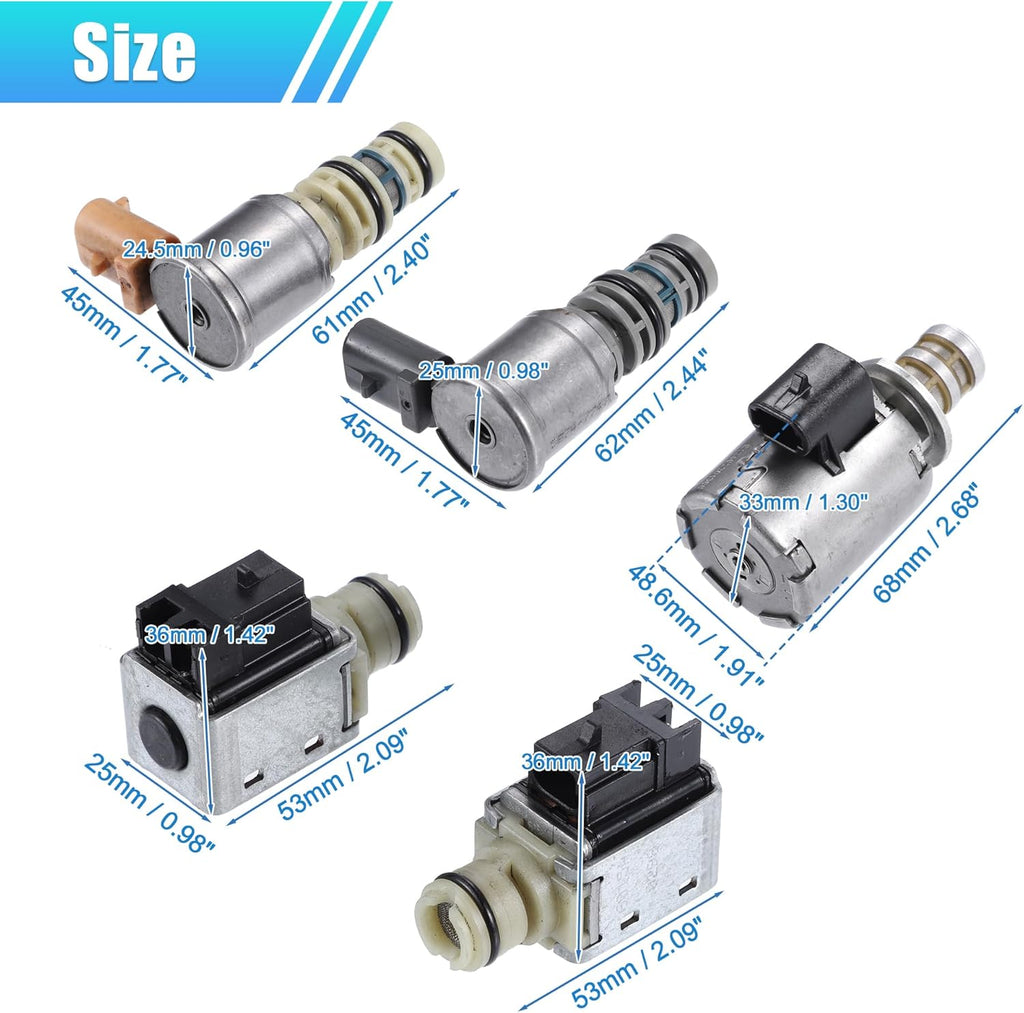 Transmission Shift Solenoid EPC TCC Kit for GM 4L60E, Pack of 5 Y359