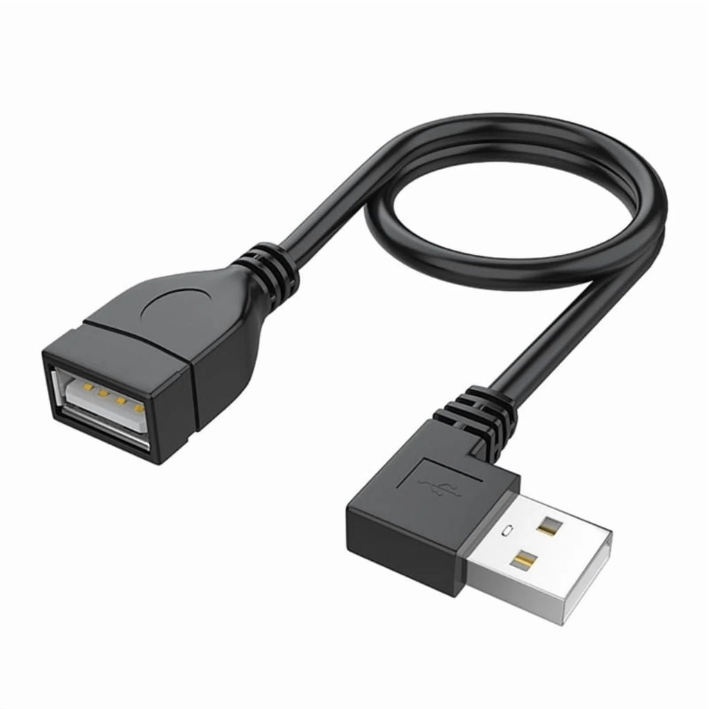 USB 2.0 Extension Cable Male to Female 90 Degree Angled Z420
