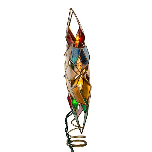 10-Light Multi-Color Capiz Star Tree Topper X82024