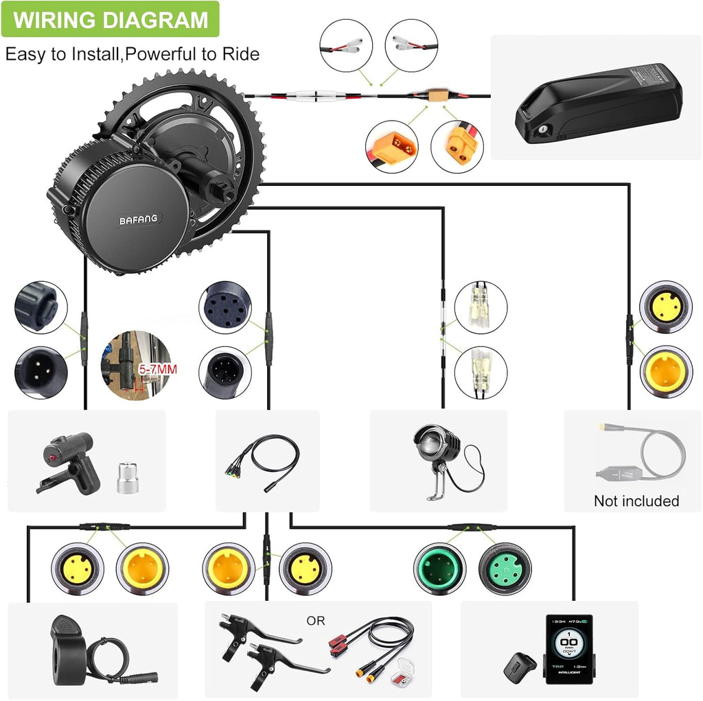 48V 750W E-Bike Conversion Motor Kit with Display Y3598