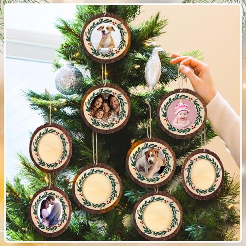 24 Pcs Christmas Photo Ornament Frames for Baby First Christmas Tree Keepsake K3591
