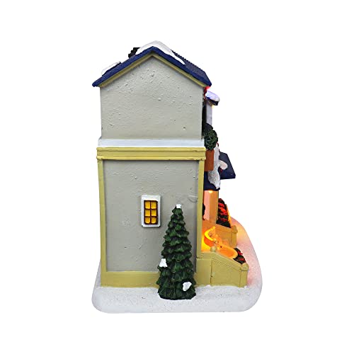 Lighted Musical Snow Village with Animated Kids Sledding A3584