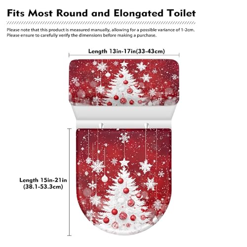 Christmas Toilet Lid and Tank Cover Set for Bathroom Decor K51670