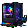 STGAubron Gaming Desktop PC, GeForce RTX 3060 Ti 8G, AMD Ryzen 7 5700X up to 4.6G, 32G DDR4, 1T SSD,WiFi,BT 5.0,RGB Fan x 7,RGB Keyboard&Mouse&Mouse Pad,RGB BT Sound Bar,RGB BT Gaming Mic,W11H64