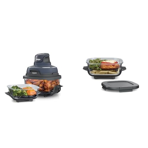Air Fryer with Glass Containers, 4 QT & 6 Cup, Dishwasher Safe Z1664