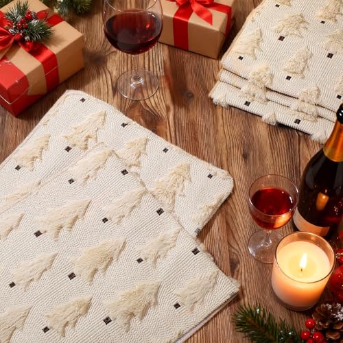 Christmas Table Runner 13x72 Inch Beige Plush Faux Fur O488472