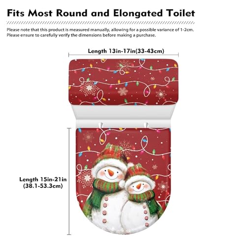 Christmas Toilet Lid and Tank Cover Set for Bathroom Decor K51670