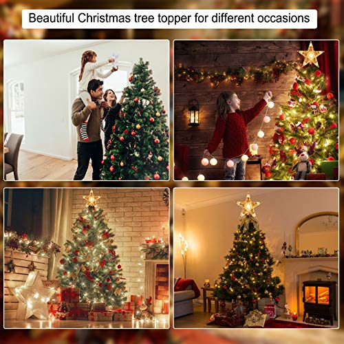 Christmas Tree Star Topper Lighted 3D Plug In Indoor Holiday Decor N7897