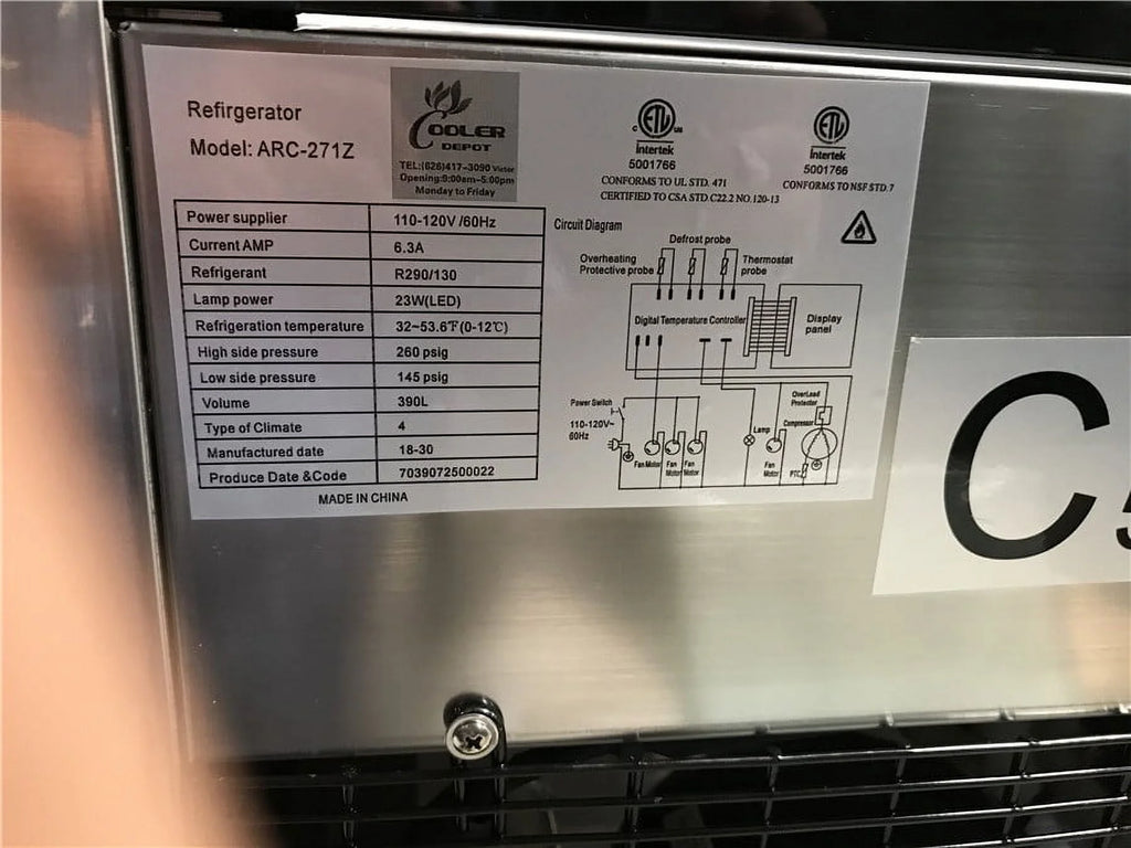 Commercial Refrigerated Bakery Display Cooler Case Q9195