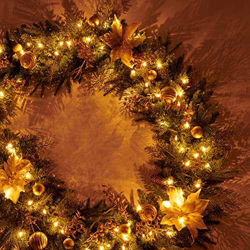 Pre-lit Christmas Garland 9ft with 50 LED Lights B458889