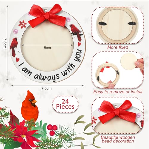 24 Pcs Christmas Photo Ornament Frames for Baby First Christmas Tree Keepsake K3591