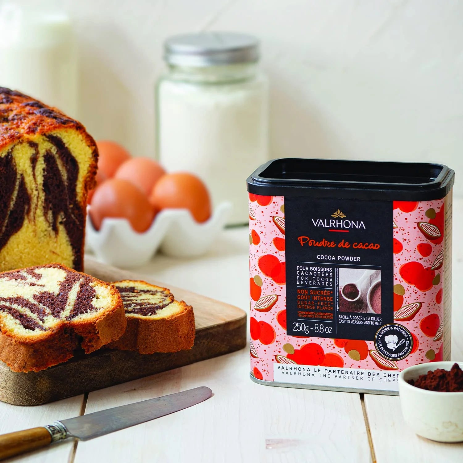 Dutch Processed Cocoa Powder, Pure Dark Intense Flavor, 250g N59168
