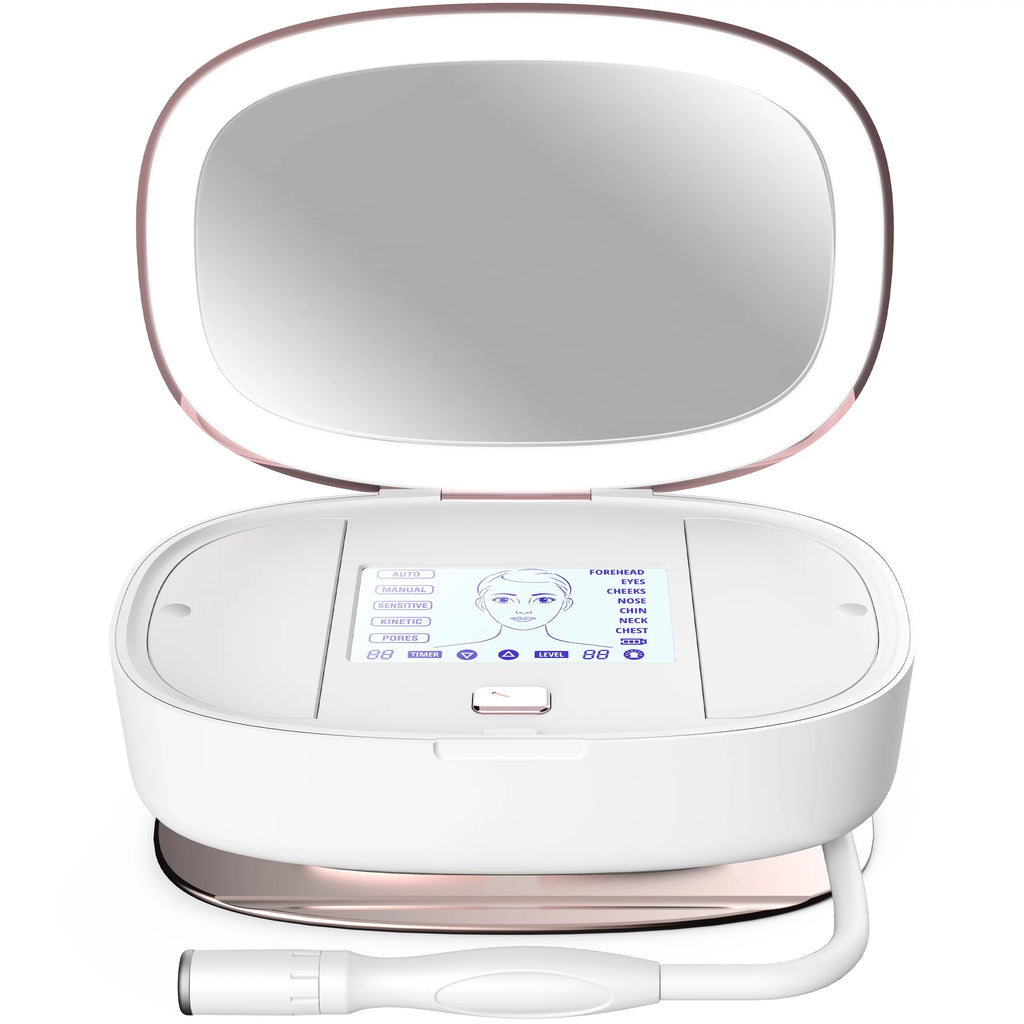 Trophy Skin UltradermMD - 3 in 1 Home Spa Microdermabrasion - Deep Skin Exfoliator Machine with Real Diamond and Pore Extractor Tips - Rejuvenate Face Skin and Even Out Skin Tone - White