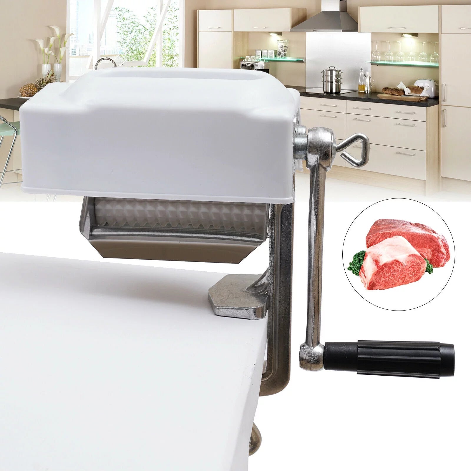 Meat Tenderizing Machine with Needle Blade, Clamp-on Kitchen Tool H852145