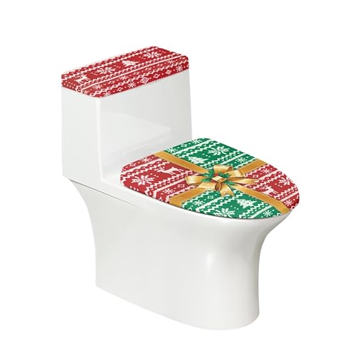 Christmas Toilet Lid and Tank Cover Set for Bathroom Decor K51670