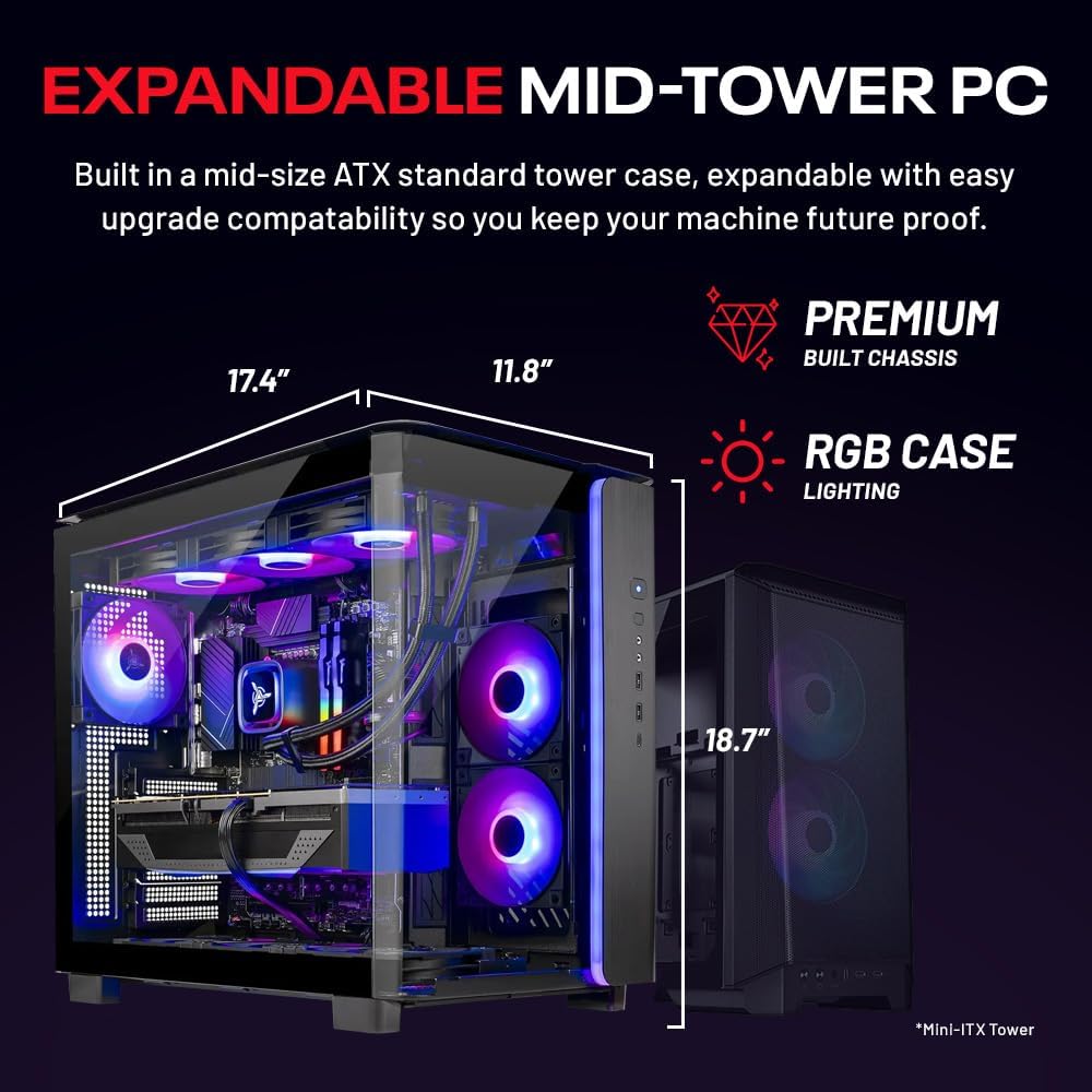 Gaming PC Desktop, Ryzen 7 7700X, RTX 4070 Ti Super, 32GB RAM, 1TB SSD Z9059