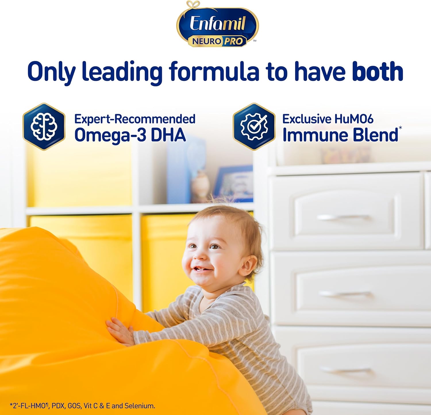 Baby Formula with Prebiotics, DHA, Non-GMO, Refill Box S161