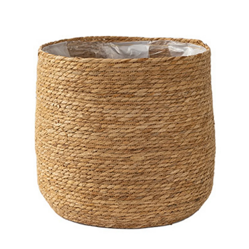 Woven Seagrass Flower Pot with Film Insert N833