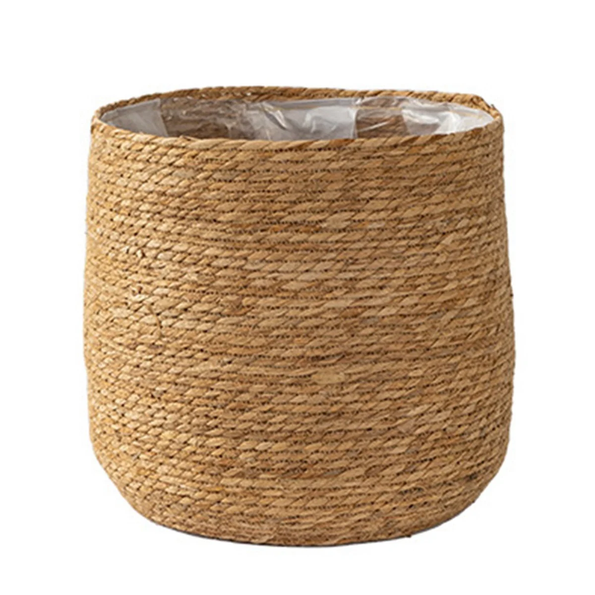Woven Seagrass Flower Pot with Film Insert N833