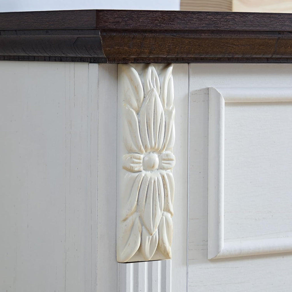 Carved Pilasters Electric Fireplace with Mantel, Freestanding Heater D90641