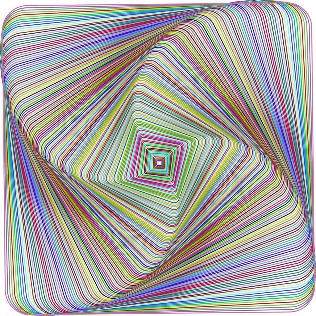 Bgraamiens Puzzle-twisted 3D colorful squares-1000 Pieces Square Puzzle Color Challenge Jigsaw Puzzles for Adults and Kids