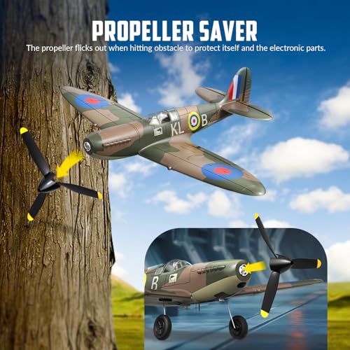 RC Plane 3 Channel Remote Control Airplane Fighter Toy, 2.4GHz 6-axis Gyro, Easy to Fly for Adults Kids Beginners B2466