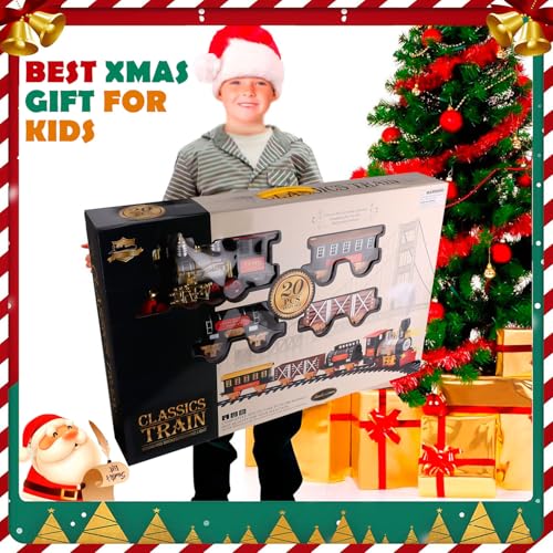 Christmas Train Set with Real Smoke, Lights and Sounds D20112