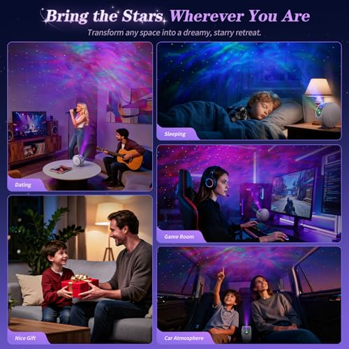 Galaxy Projector Star Night Light with Timer and Remote Control F223479